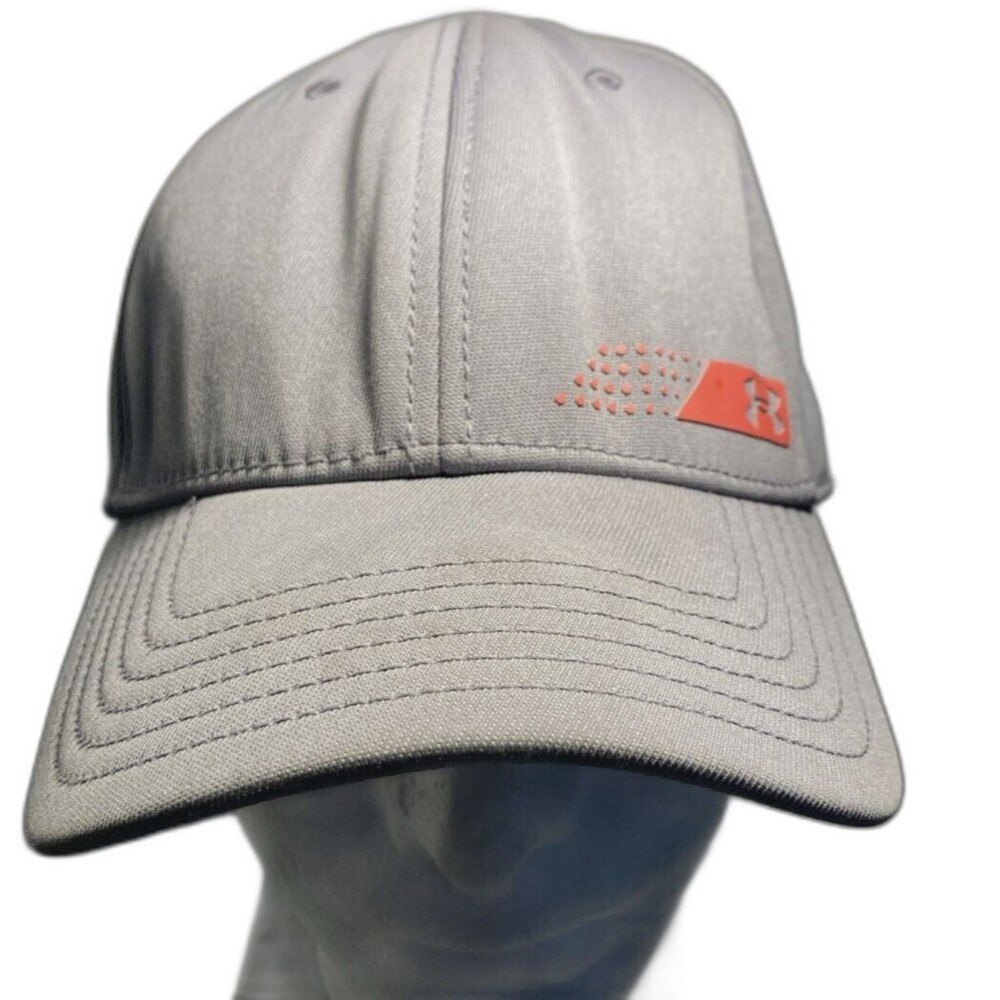 Cap Under Armour Golf  Gray  With Orange Accents   Size Fitted  M/L  Read!